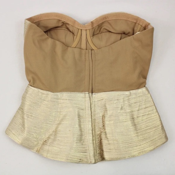 NWT MARIA LUCIA HOHAN Moonlight Malawi Silk Plisse Bustier. - Picture 6 of 6